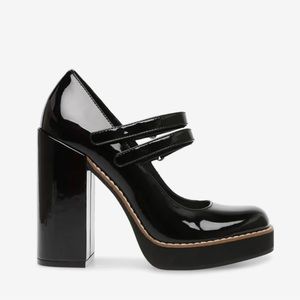 Steve Madden TWICE BLACK PATENT platform heels